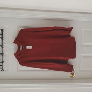 LOFT Rust Hooded Sweater Size M
